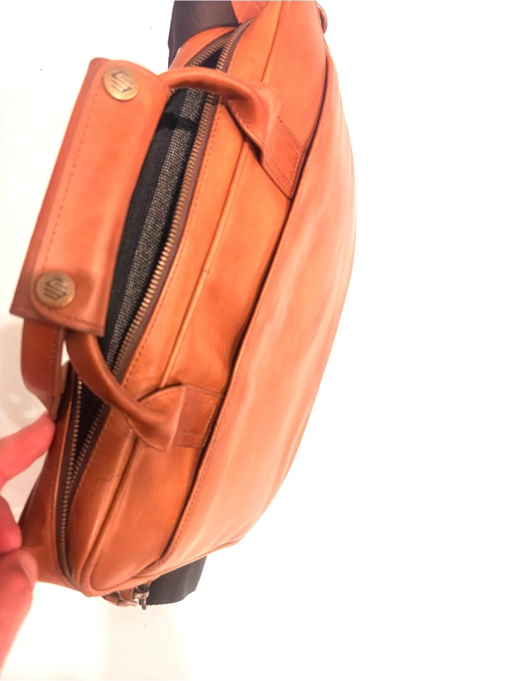Johnston & Murphy Rhodes Tan Briefcase